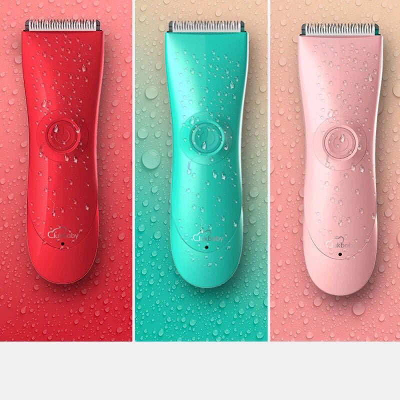 Baby Hair Clipper Waterproof Ceramic Titanium Blade Dual Use USB Green 5W Set