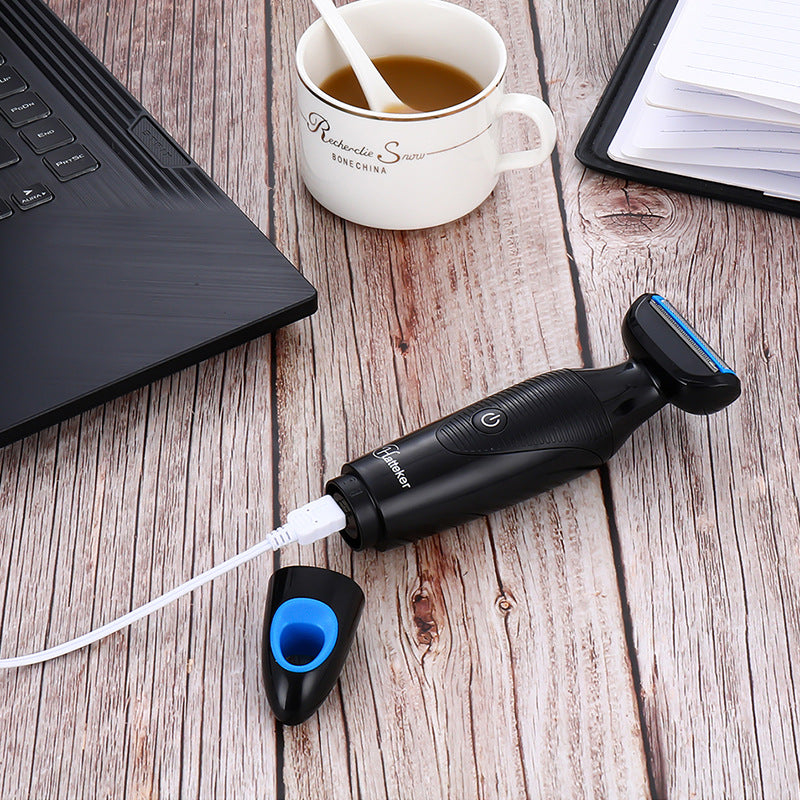 Portable Washing Razor USB Rechargeable 2W IPX6 Waterproof Multi Function Grooming Kit with Trimmer Attachments and Case