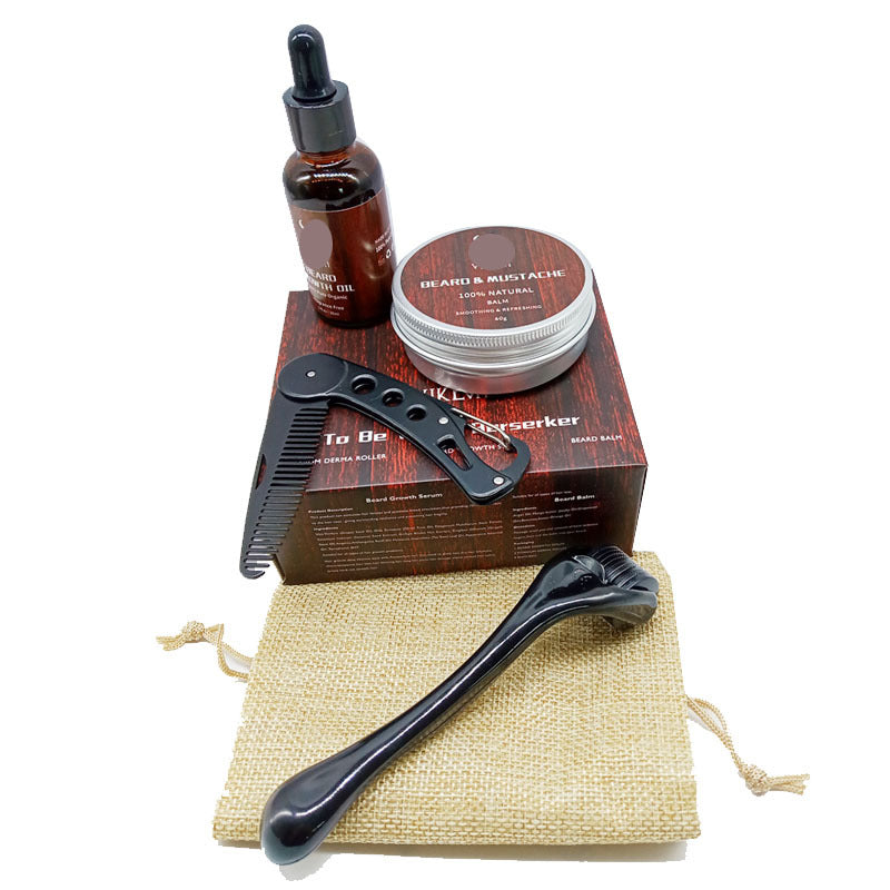 Microneedle Beard Growth Pen Set Beard Cream Beard Comb 540 Microneedle