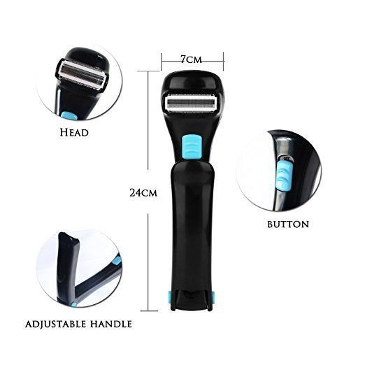 Electric Back Shaver for Men - Body Hair Removal Tool Waterproof Self-Grooming