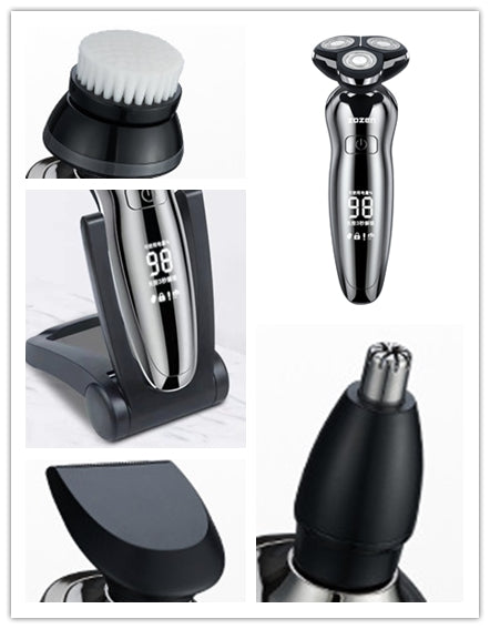 Rechargeable Electric Razor 3-Head - Waterproof Body Wash Safe Shaver 1Hr Charge
