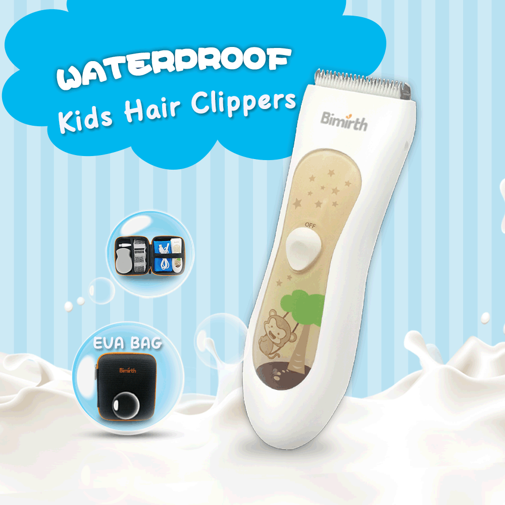 Child Baby Hair Clipper Waterproof USB Rechargeable Ceramic R Blade Safe for Delicate Skin with Washable Detachable Head