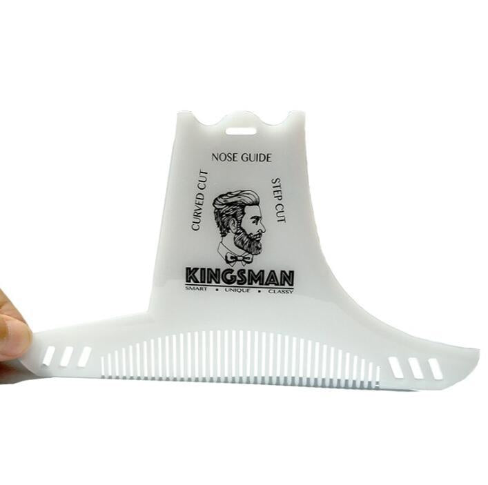 Beard Comb for Men Plastic Grooming Tool Purple Green White 15 to 20 cm Size 17.5 x 10.2 x 0.1
