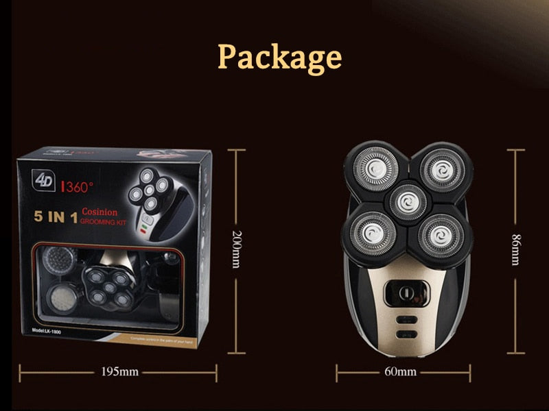 5 In 1 Multifunctional Electric Shaver 5 Blade Razor For Men