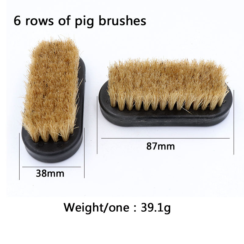 Professional 6-Row Bristle Brush - Pig Hair Polishing Brush Hardware Tool