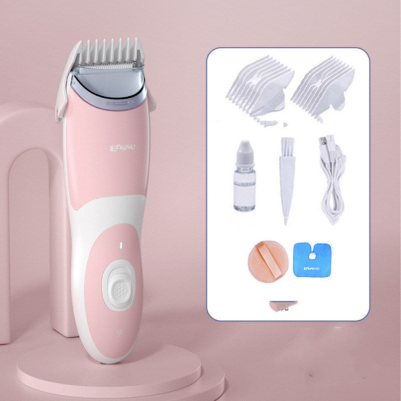 Baby Hair Clipper Silent Waterproof USB Rechargeable 4 Lengths Safe for 0 to 12 Years