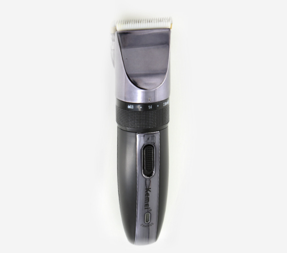 Electric Barber Clipper Black Rechargeable 3W Wireless 60 Min Use with 3 6 9 12mm Guards