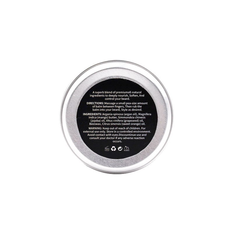Men Beard Care Kit 3 Piece Set Beard Oil Cream Derma Roller with Cloth Bag Moisturize and Soften Mixed Skin Suitable