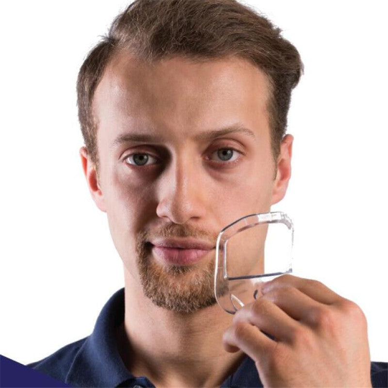 Transparent Shaping Beard Styler Set 5 Pieces Goatee Grooming Tool