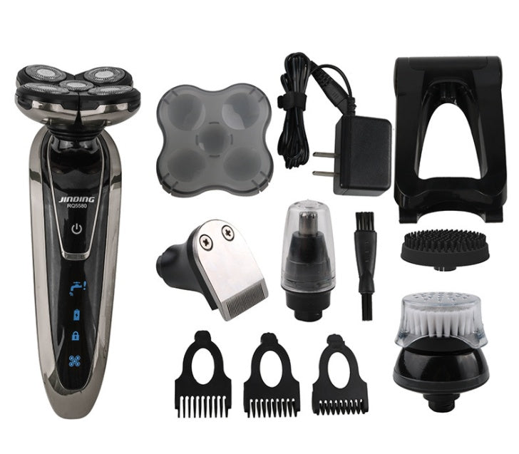 Rechargeable 5D Shaver Set - 5-Head Rotary Electric Razor Multi-Function Kit