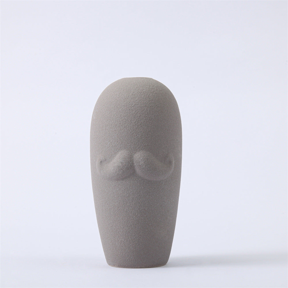 Creative Beard Ceramic Quiet Wind Decoration Crafts