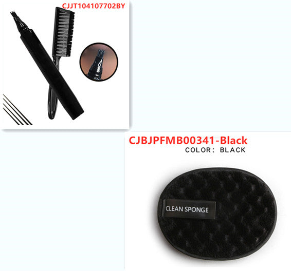 Mustache Pen With Brush New Four-pronged Beard Pen