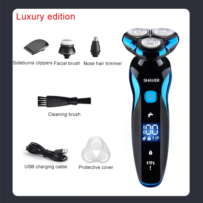 4-in-1 Electric Shaver Portable Men Shaver Travel Electric Shaver