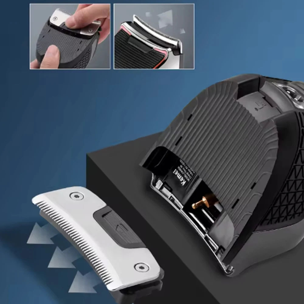 Kemei Self-Haircut Electric Beard Hair Trimmer For Men Grooming