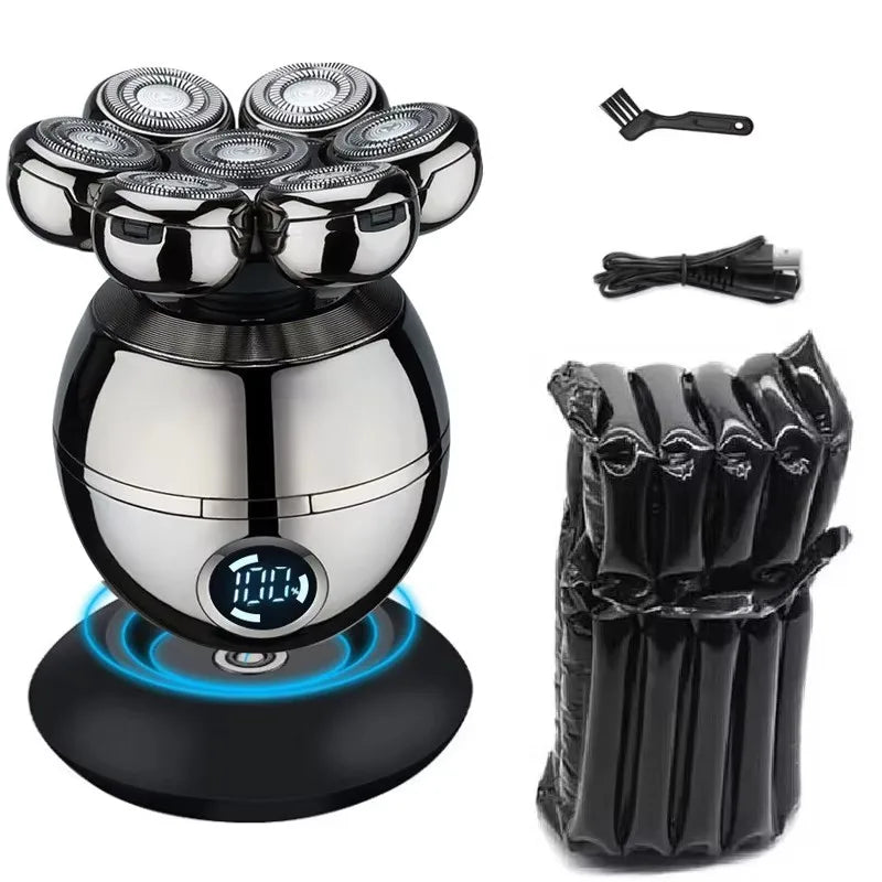 Pro Wet Dry Electric Shaver For Men Beard Hair Trimmer LCD Display