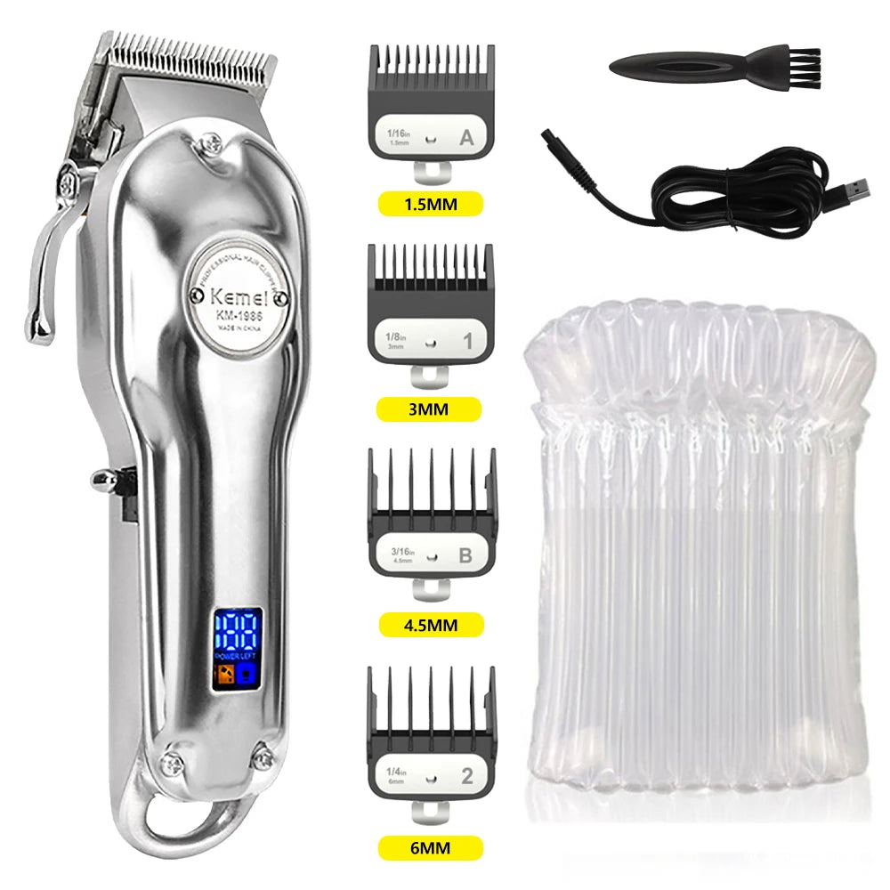 Kemei Full Metal Hair Trimmer For Men Beard Trimmer