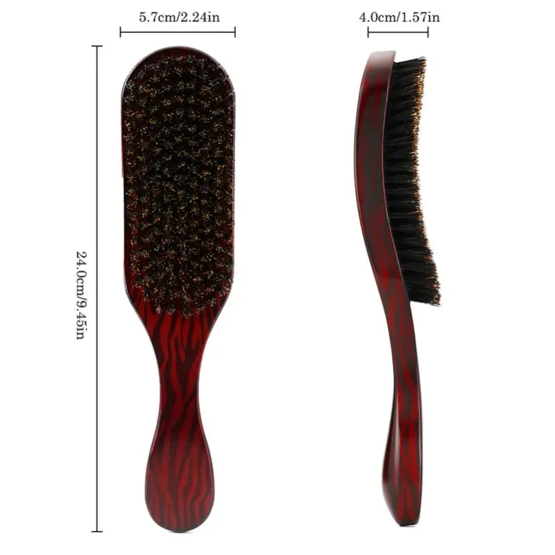 1pcs Wood Handle Brush Set Hard Boar Bristle
