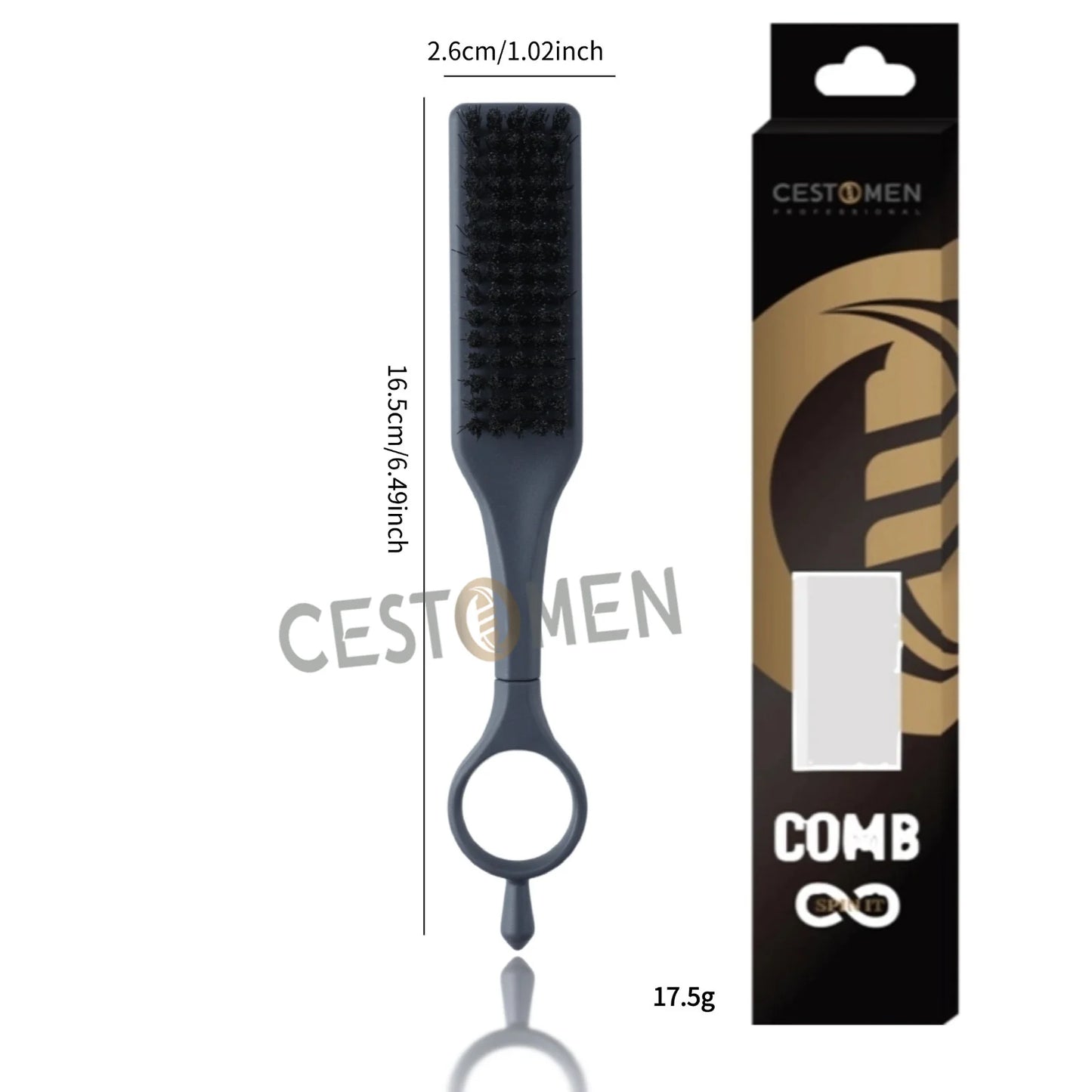 1Pc New Professional Rotate Mini Fade Brush Neck Sweeping