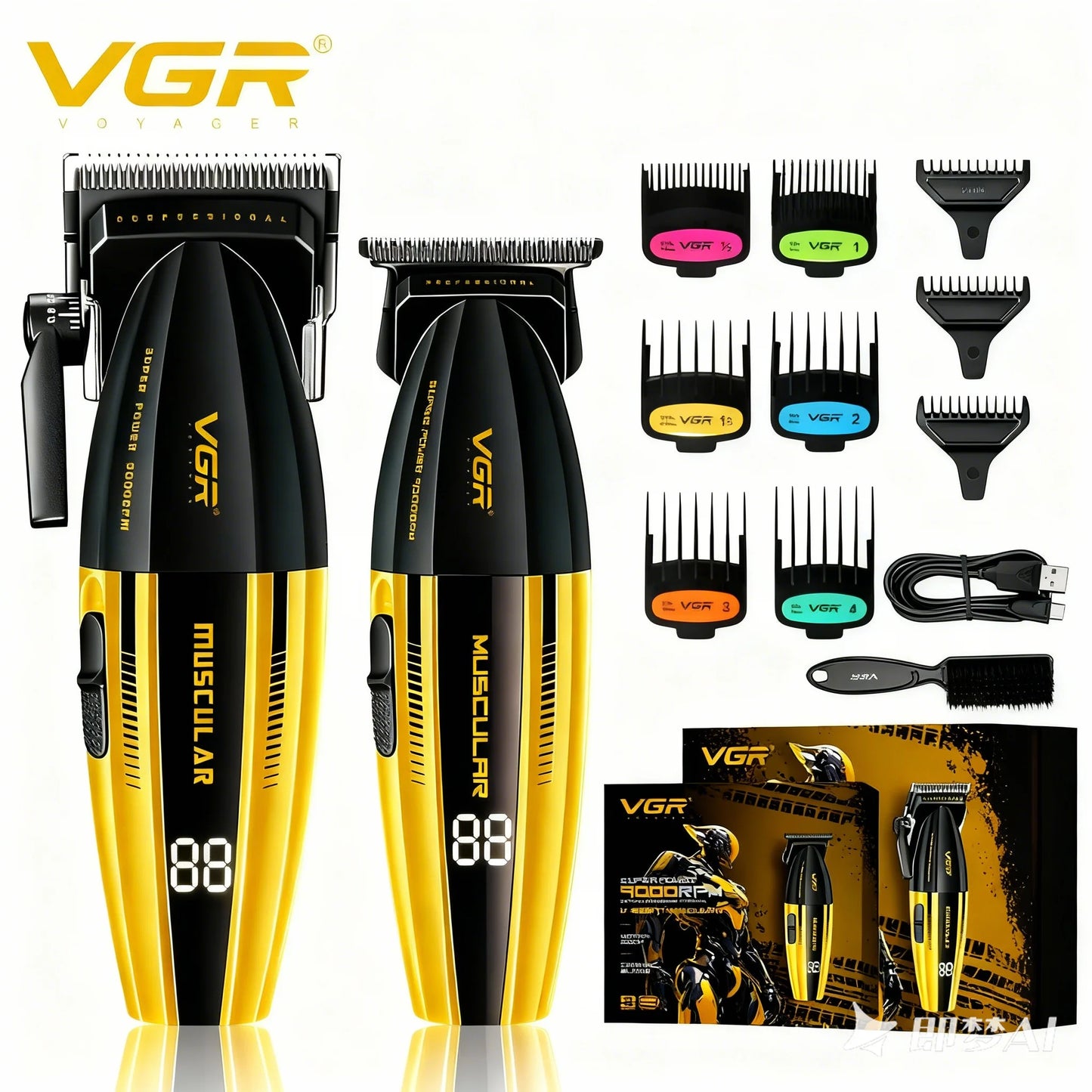 VGR Professional Hair Trimmer Barber Clippers V-285 V-003