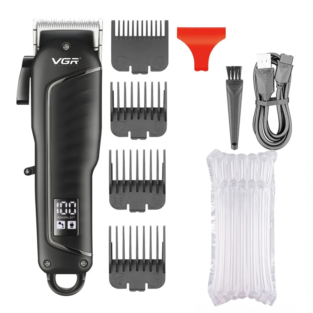 VGR Rechargeable Hair Clipper Barber Beard Hair Cutting Hair Trimmer