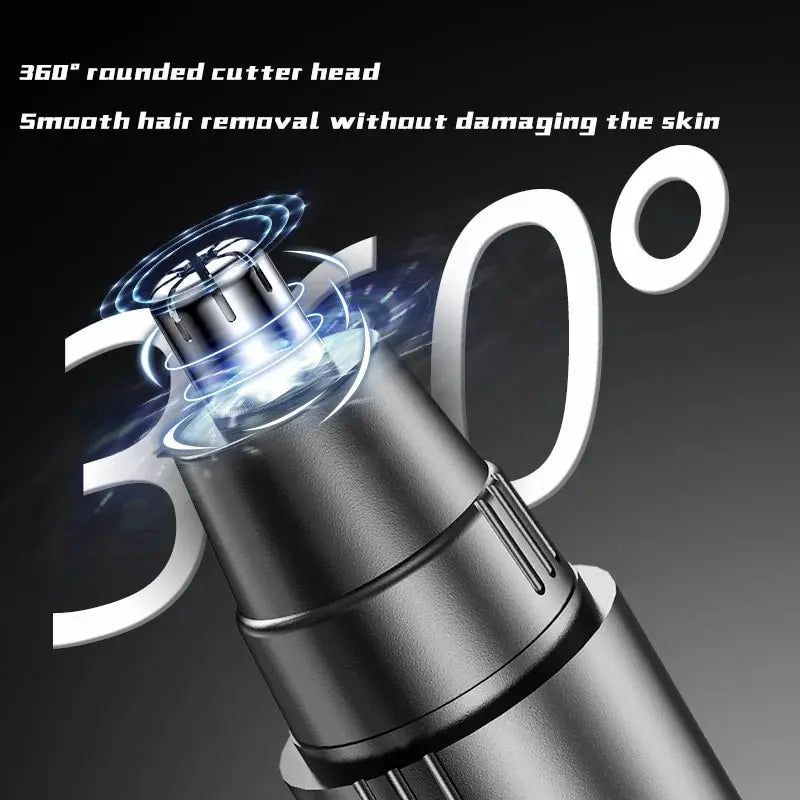 Black Electric Nose Hair Trimmer Ear and Nose Hair Trimmer