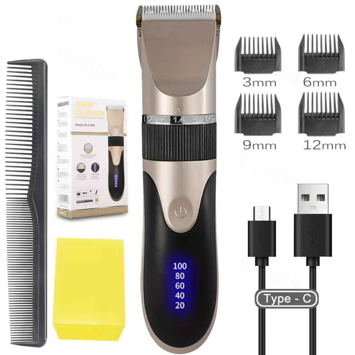 Hair Trimmer Clipper For Man Electric With Limit Comb