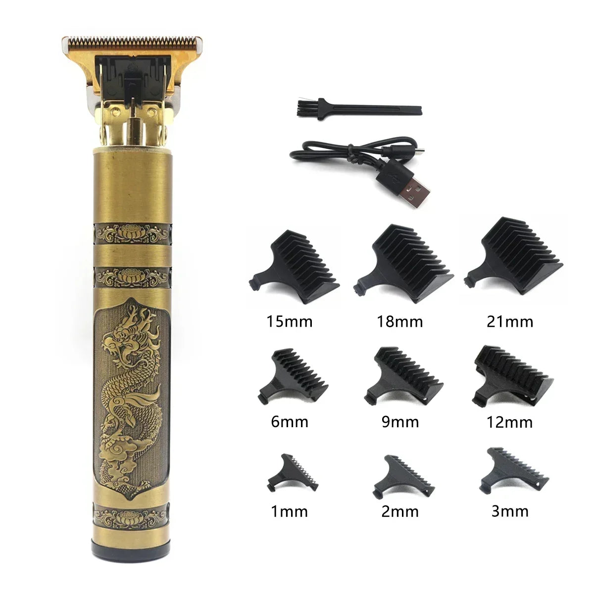 Professional T9 Hair Trimmer Machine Metal Body Beard Trimmer