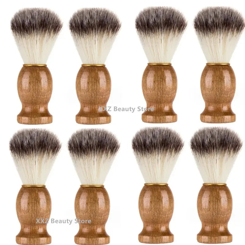 1/2/4//6/8 Pieces Natural Badger Hair Brush Men's Shaving Brush