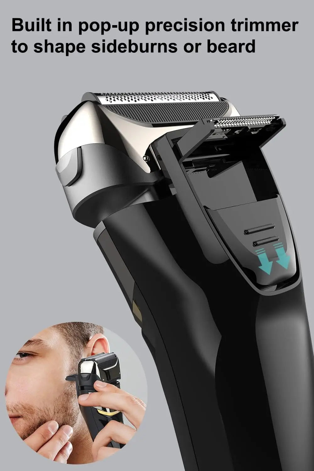 Electric Razor for Men Wet & Dry Foil Shaver with 3-Blade Shaver