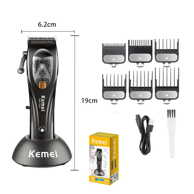 Kemei Professional Barber Cordless Hair Clipper Electric Trimmer