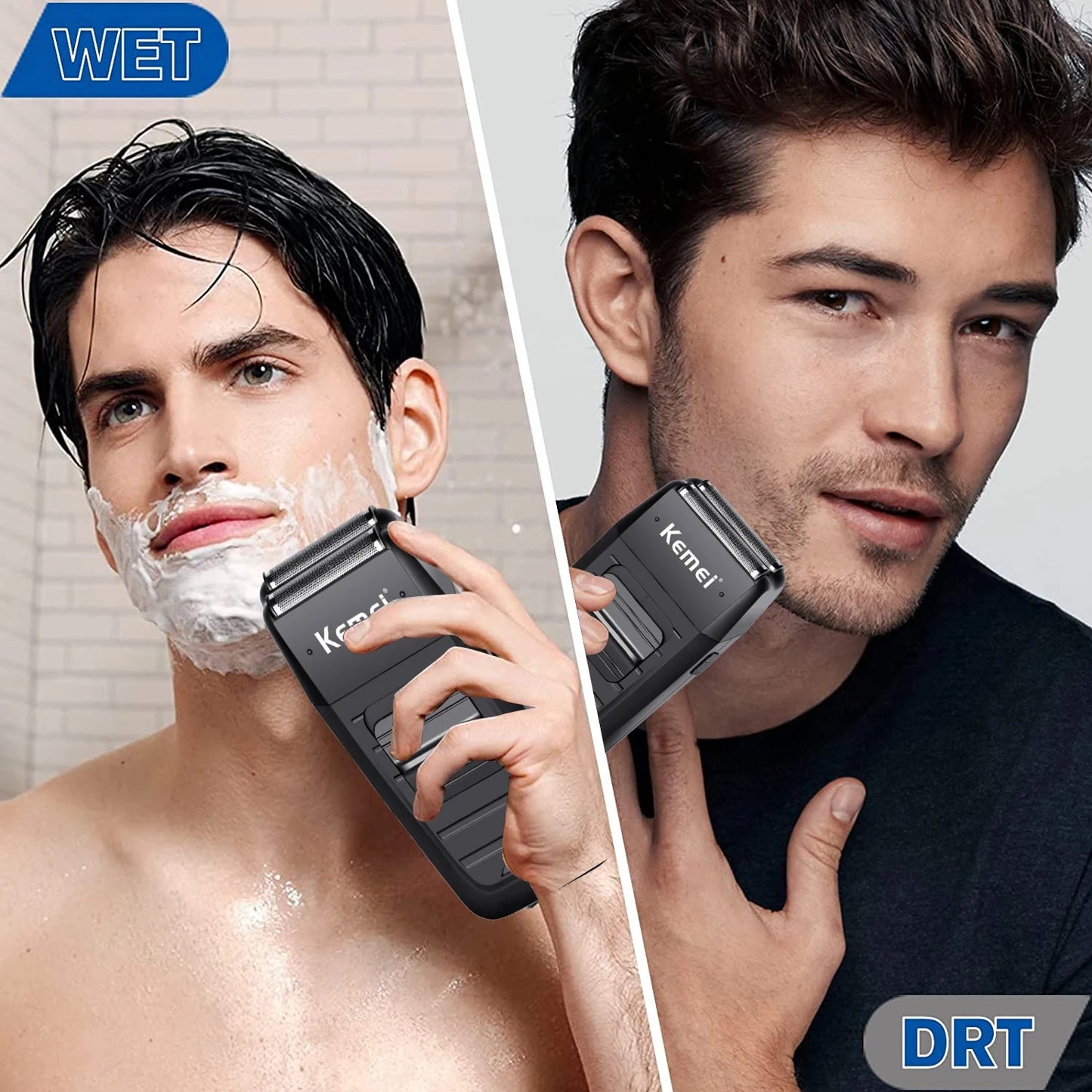 Kemei-1102 Rechargeable Cordless Shaver For Men Beard Shaver