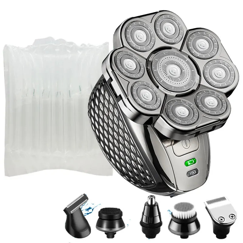 4D Head Shavers 6-in-1 Rechargeable Waterproof Head Shavers