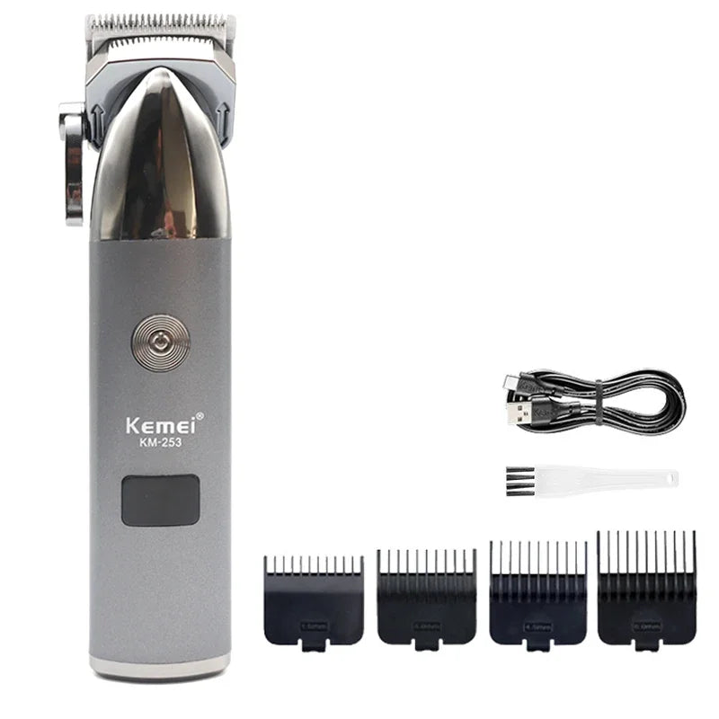 Kemei KM-253 Professional Hair Clipper USB Charging Hair Cutting