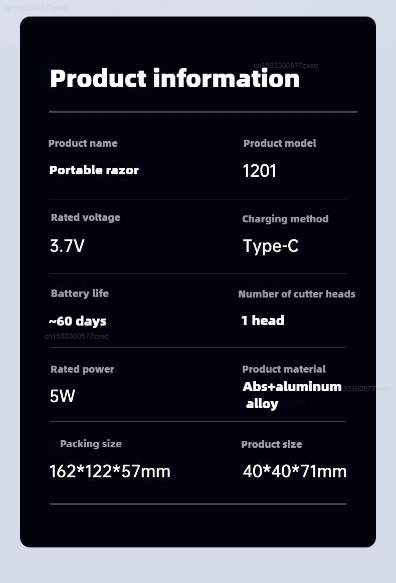 Youpin KONKA Electric Shaver Men's Type-c Charging Trimmer Shaver