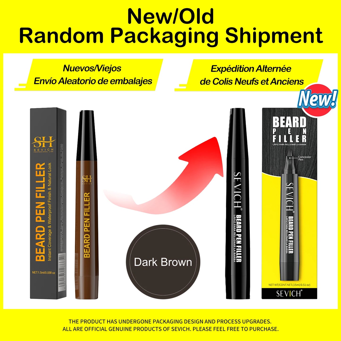 Waterproof Beard Pen Filler Men Moustache Coloring Pen Beard