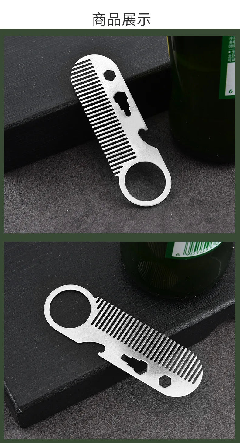 Multifunctional Stainless Steel Comb Beard Hair Styling