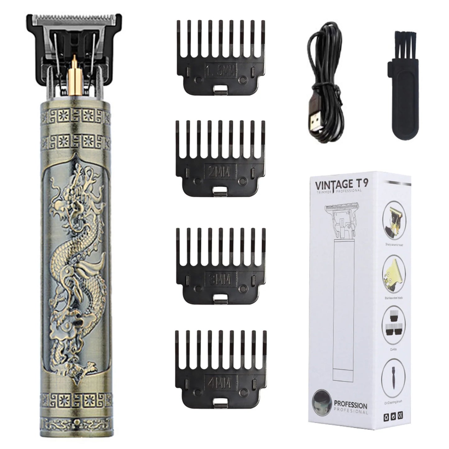HIENA T9 Electric Hair Clipper for men Dragon carving Trimmer