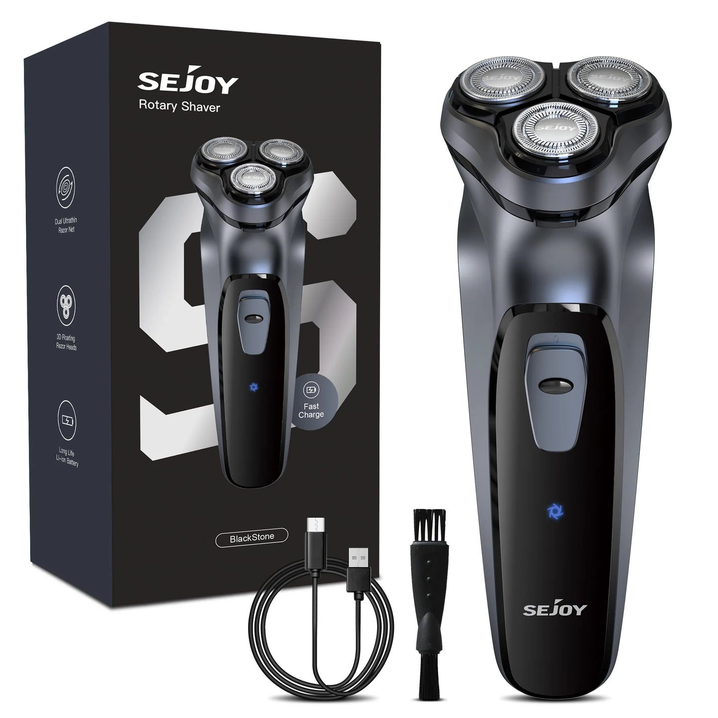 5W Electric Rotary Shavers for men 2 in 1 Razor Rechargeable