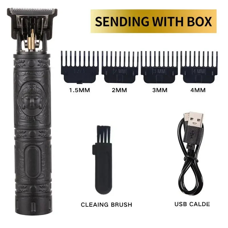 Professional Hair Trimmer Wireless Electric Hair Clipper Beard Shaver
