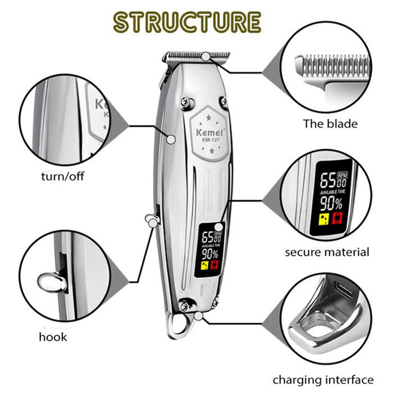 Original Kemei Barber Hair Trimmer Professional Electric Beard Hair Clipper