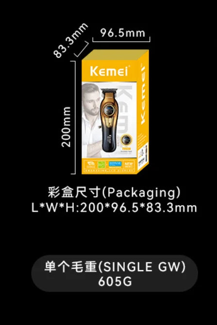 Kemei Hair Clippers Smart Digital Display Hair Clipper KM-1677