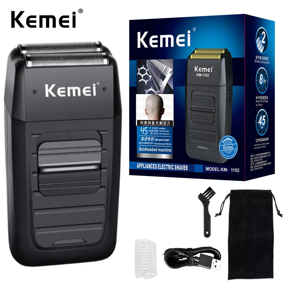 Kemei KM-1102 Rechargeable Cordless Shaver