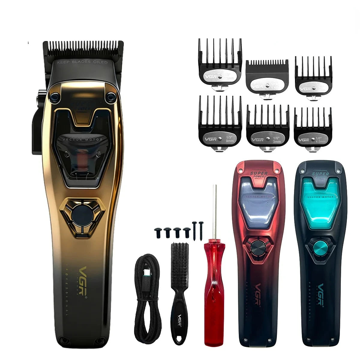 VGR Hair Trimmer Professional Clippers Cordless V-668C V-668T