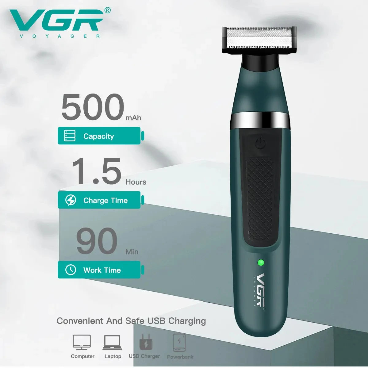VGR V-393 2-in-1 multifunctional hair trimming set