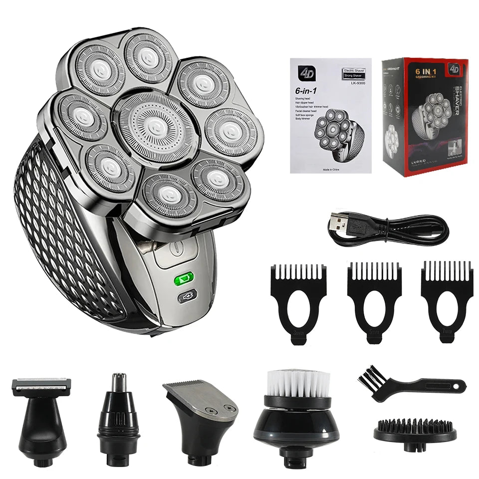 6 in1 Grooming Kits Electric Shaver Facial Body Electric Razor