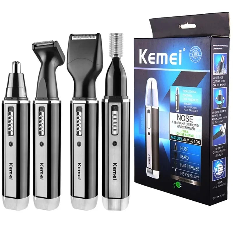 Kemei 4 in 1 trimmer for men Electric Nose and ear trimmer Set