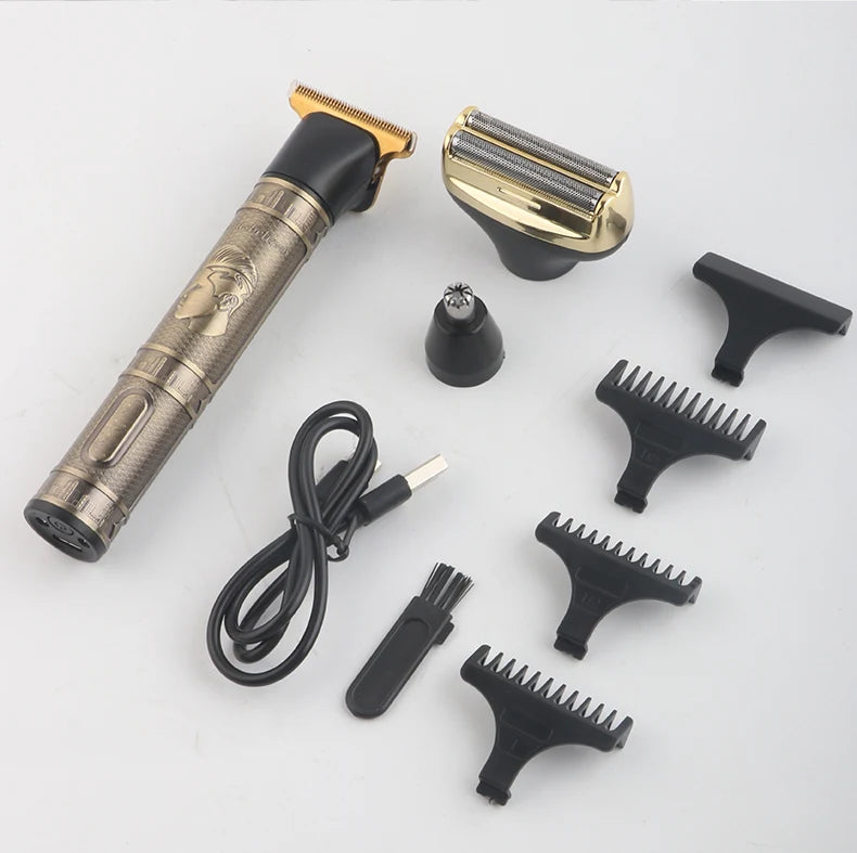 Professional Hair Clipper Trimmer Cordless Electric Razor 3-in-1