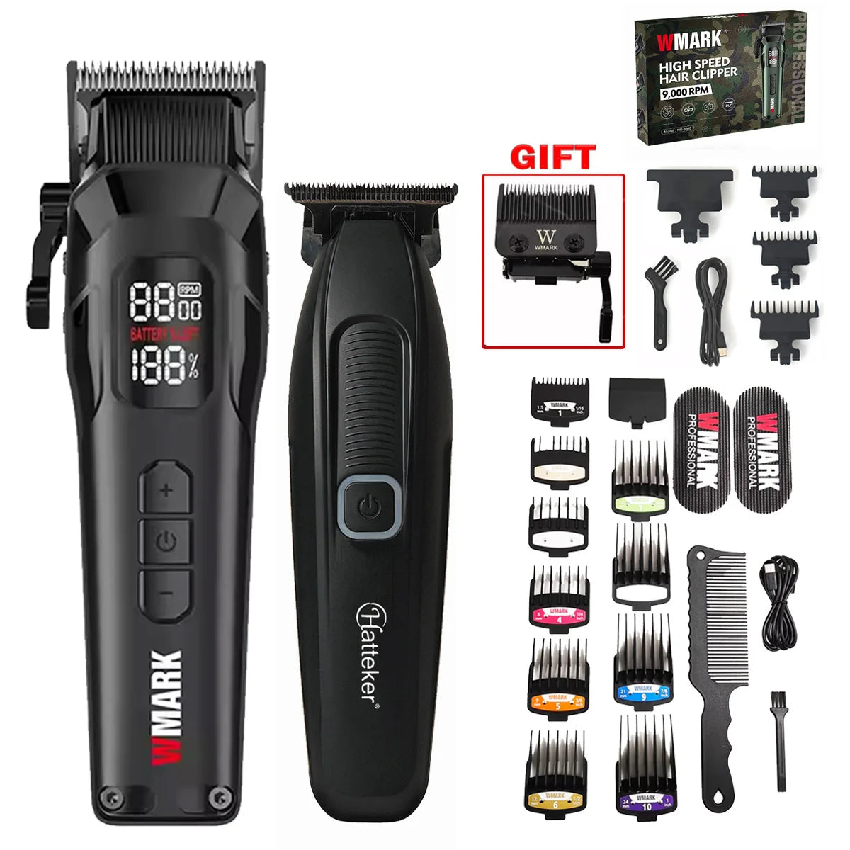 NG 8080-6135-609 Professional Hair Clipper 3PC Set