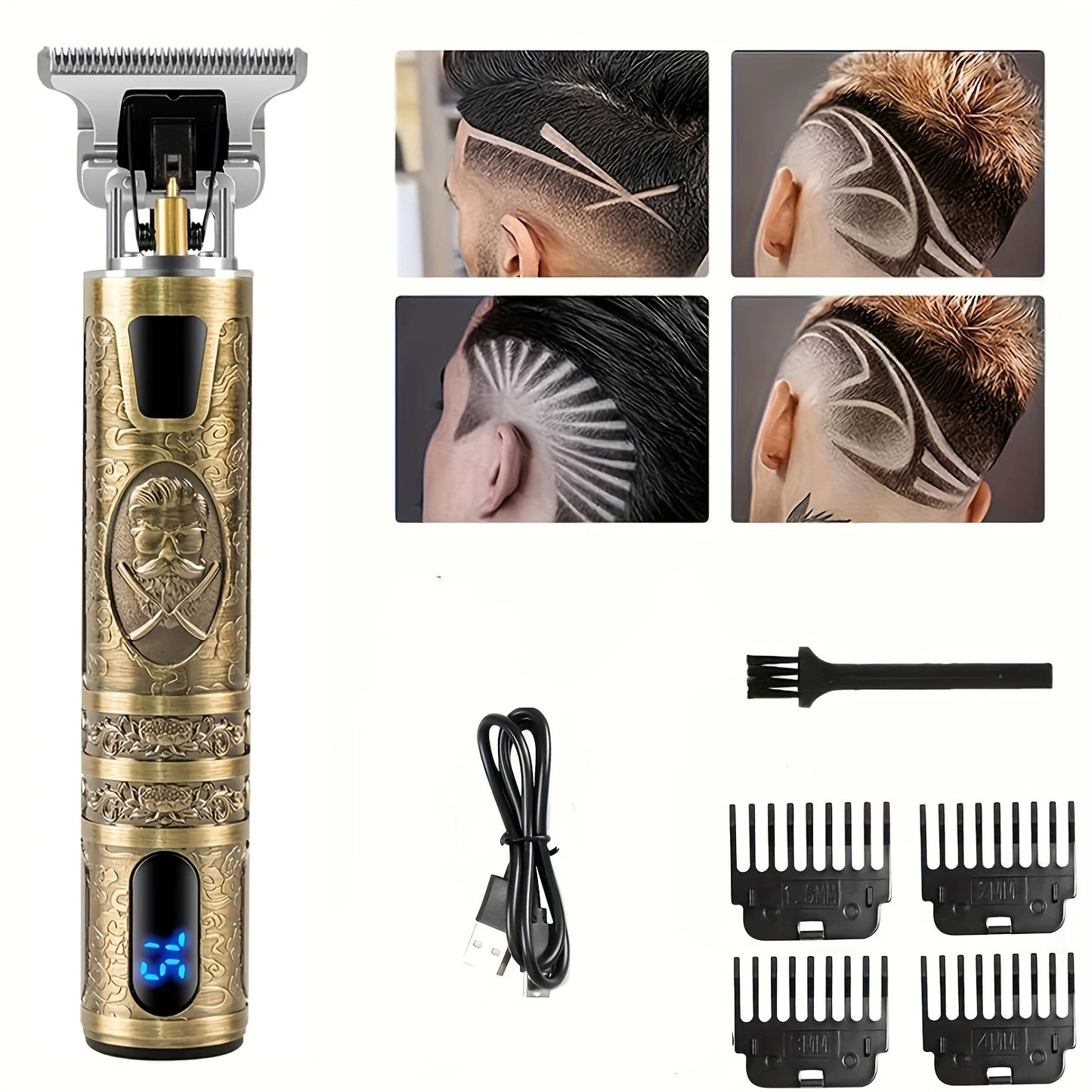 Electric Hair Clipper With LCD Display Oil Head Hair Cutting Machine