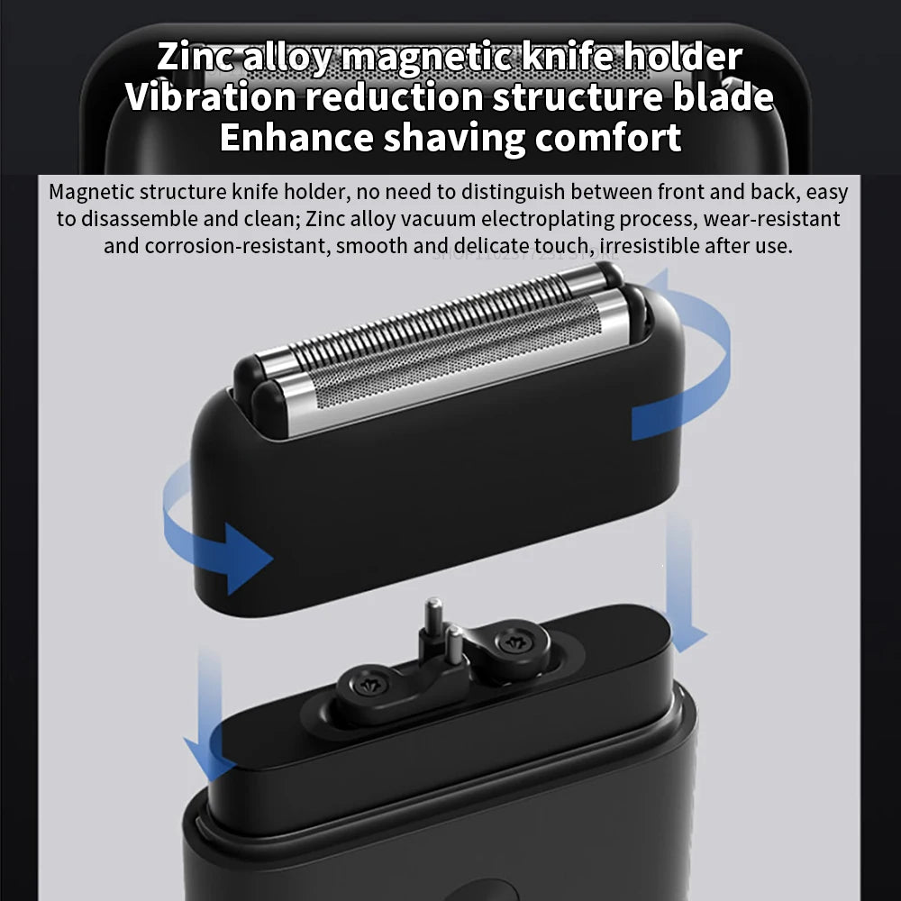 NEW MIJIA Electric Shaver Reciprocating Dual Cutter Blade